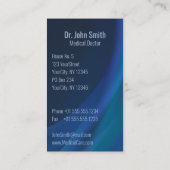 ダーククロムホログラフィック3D医療用カドゥセウス 名刺 (裏面)