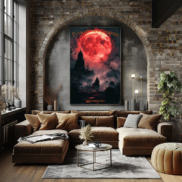 ダーククロークの血の月の墓地ハロウィーン ポスター