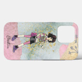 ダーククールヘア金ゴールド名を持つ女の子 Case-Mate iPhoneケース (裏面 (横))