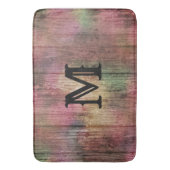 ダークク素朴ランベリーとセージ・ボホのパターン バスマット (正面縦)