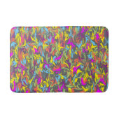 ダークグカラフルレーメモリのフォーム上の明るい渦巻き バスマット (正面)