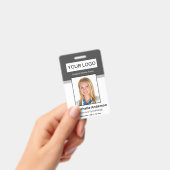 ダークグパーソナライズされたレーのドクターの写真ID バッジ (手持ち)