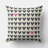 ダークグポップ・アートのレーとホットピモダンンクの可愛いアートハート クッション (正面)