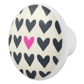 ダークグポップ・アートのレーとホットピモダンンクの可愛いアートハート セラミックノブ (右)