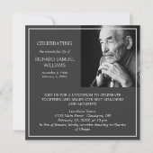 ダークグミニマルレー祝の生活カスタム写真 招待状 (正面)