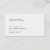 ダークグモダンレイに白のシェフハットロゴ 名刺 (裏面)