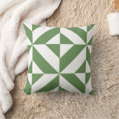 ダークグラスグリーン幾何デコキューブパターン クッション (ブランケット)