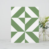 ダークグラス緑の幾何学的デコスクラップブック紙 (スタンド正面)