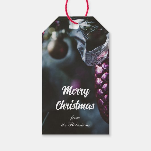 ダークグラマークリスマスオーナメント ギフトタグ (正面)