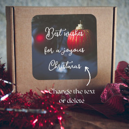 ダークグラマークリスマスオーナメント スクエアシール