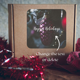 ダークグラマークリスマスオーナメント スクエアシール