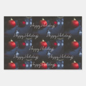 ダークグラマークリスマスオーナメント ラッピングペーパーシート (正面2)