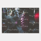 ダークグラマークリスマスオーナメント ラッピングペーパーシート (正面)