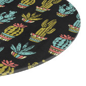 ダークグランジサボテン模様 カッティングボード (角)