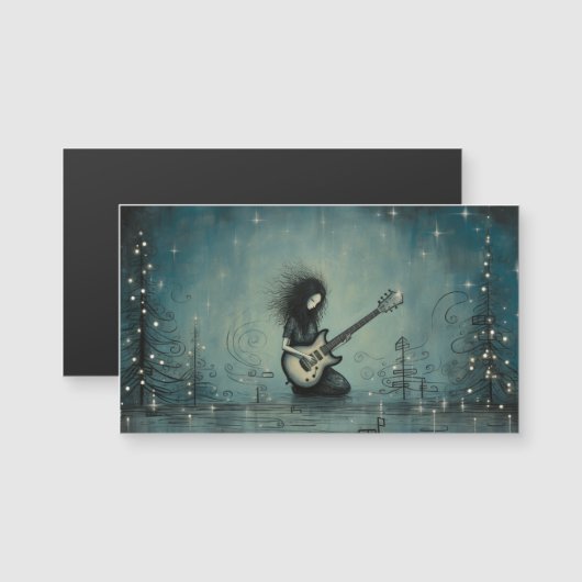 ダークグランジホリデークリスマスカード (正面/裏面)