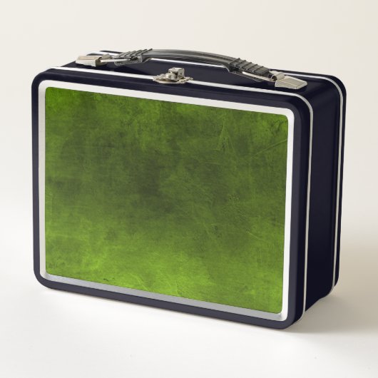 ダークグランジ – ライムグリーン メタルランチボックス (正面)