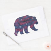 ダークグリズリーベアースタースケープ 長方形シール (封筒)