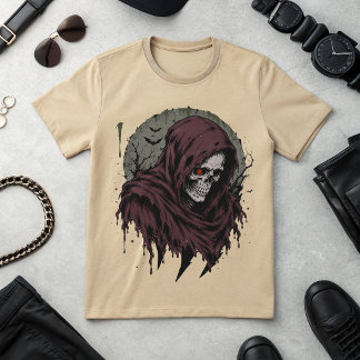 ダークグリムリーパー スカルグラフィックTシャツ Tシャツ