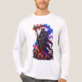 ダークグリムリーパー スカル 大鎌 ゴシックTシャツ デザイン トライブレンドＴシャツ