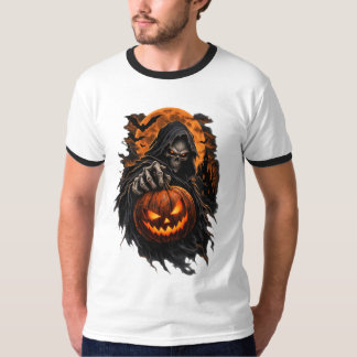 ダークグリムリーパー ハロウィン - ドクロのカボチャ ゴシック Tシャツ