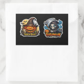 💀🎃 ダークグリムリーパー ハロウィン 長方形シール (バッグ)