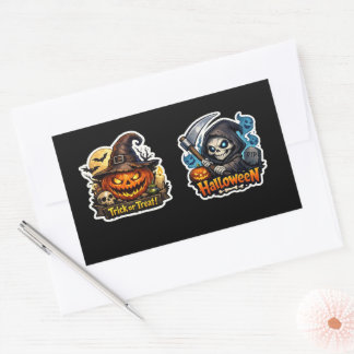 💀🎃 ダークグリムリーパー ハロウィン 長方形シール