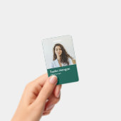ダークグリーモダンビジネスIDカード | 従業員バッジ バッジ (手持ち)