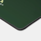 ダークグリーンからブラックビジネスロゴ会社ブランド デスクマット (コーナー)