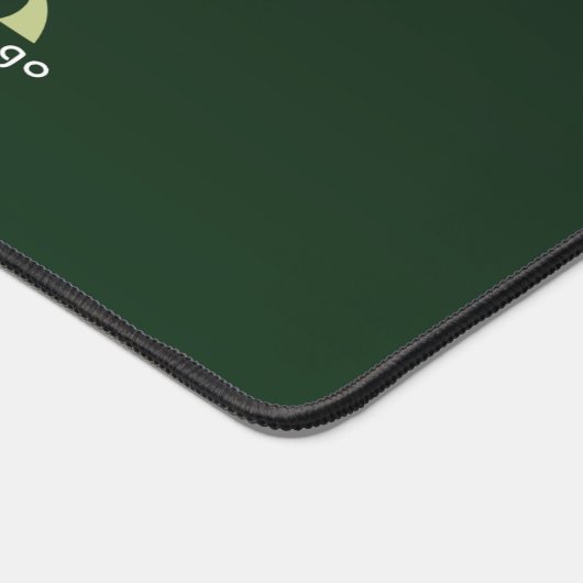 ダークグリーンからブラックビジネスロゴ会社ブランド デスクマット (コーナー)