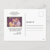 ダークグリーンとセージ葉グリーンのクリスマス2写真 シーズンポストカード (裏面)