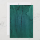 ダークグリーンとピンクのフローラボヘミアンスウィート16th 招待状 (裏面)