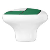 ダークグリーンとホワイトバレーボール セラミックノブ (側面)