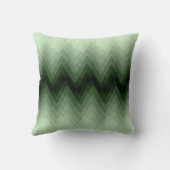 ダークグリーンとミントのジグザグ。装飾用クッション クッション (裏面)