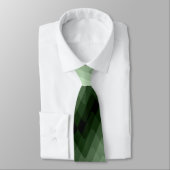 ダークグリーンとミントのジグザグ。装飾用クッション ネクタイ (タイ)