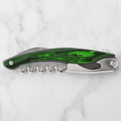 ダークグリーンとライムスパイラル波 ソムリエナイフ (裏面)