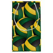 ダークグリーンと金ゴールドボール スモールペーパーバッグ (裏面)