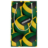 ダークグリーンと金ゴールドボール スモールペーパーバッグ (正面)