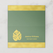 ダークグリーンに輝く葉ゴールデンモンステラの ロイヤリティカード (外部開封)