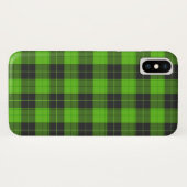 ダークグリーンのシンプルなタータンチェック柄 Case-Mate iPhoneケース (裏面(横))