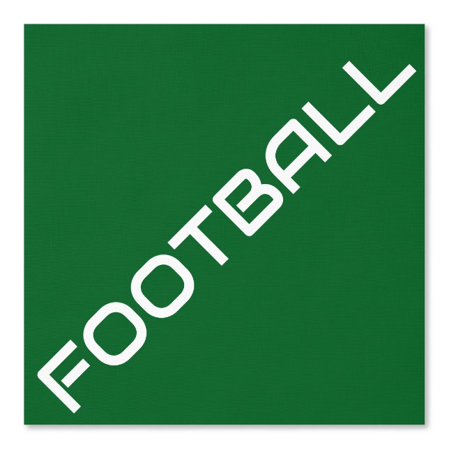 ダークグリーンのスポーティな対角ホワイトサッカー文字 壁紙 (正面)