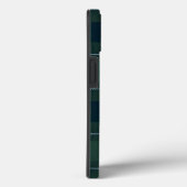 ダークグリーンのタータンポロペイント柄ヴィンテージモノグラム名入り Case-Mate iPhoneケース (裏面 / 右)