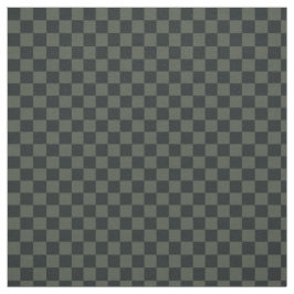 ダークグリーンのチェッカーボード ファブリック
