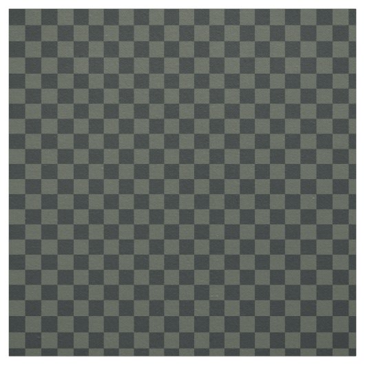 ダークグリーンのチェッカーボード ファブリック (見本)