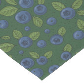 ダークグリーンのブルーベリー ショートテーブルランナー (コーナー)