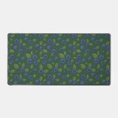 ダークグリーンのブルーベリー デスクマット (正面)