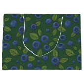 ダークグリーンのブルーベリー ラージペーパーバッグ (正面)