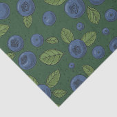 ダークグリーンのブルーベリー 薄葉紙 (詳細)