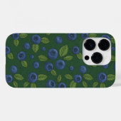 ダークグリーンのブルーベリー Case-Mate iPhoneケース (裏面 (横))