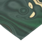 ダークグリーンのマラカイトと金箔の地層を覆う テーブルクロス (アングル)