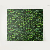 ダークグリーンのユーカリ タペストリー (正面(横))